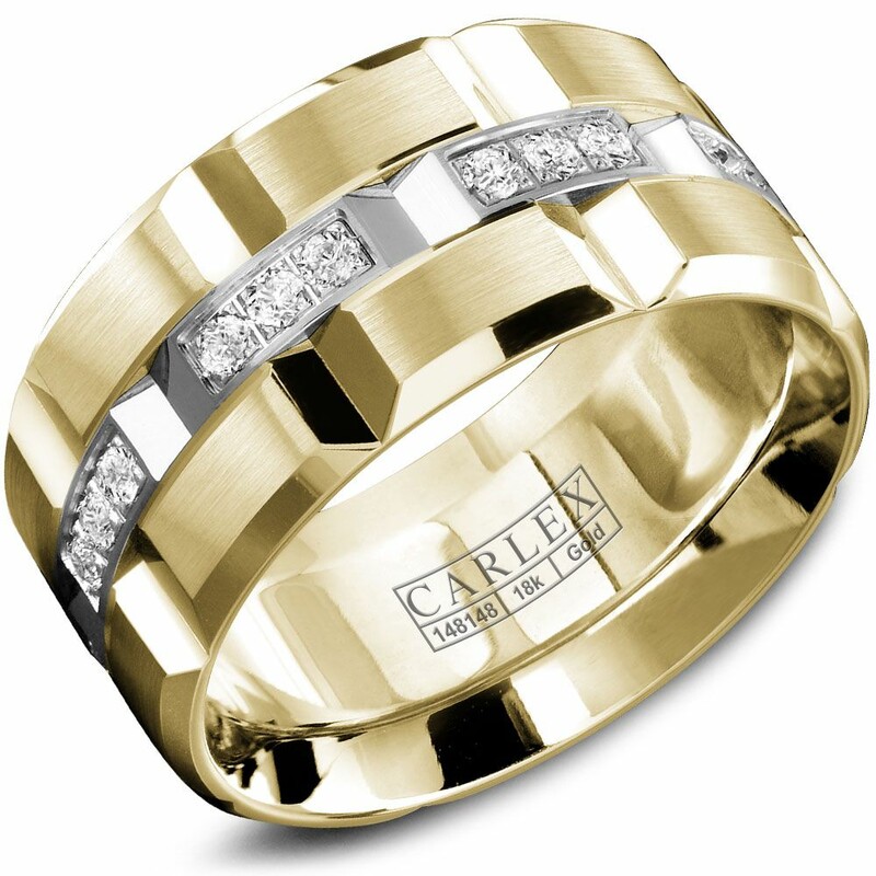 Men's Two-Tone Diamond Carlex Band