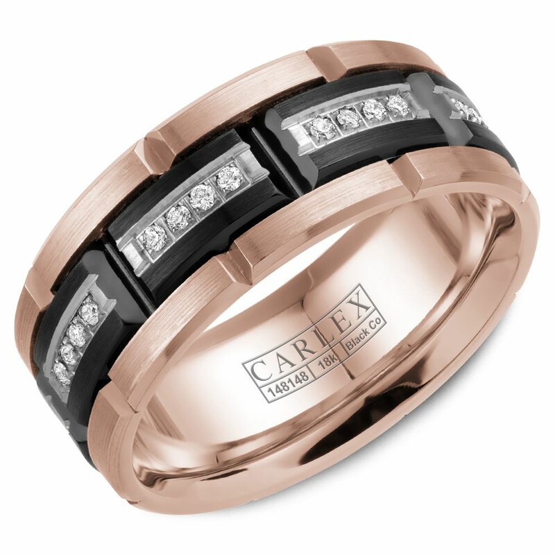 Men's Tri-Color Diamond Band