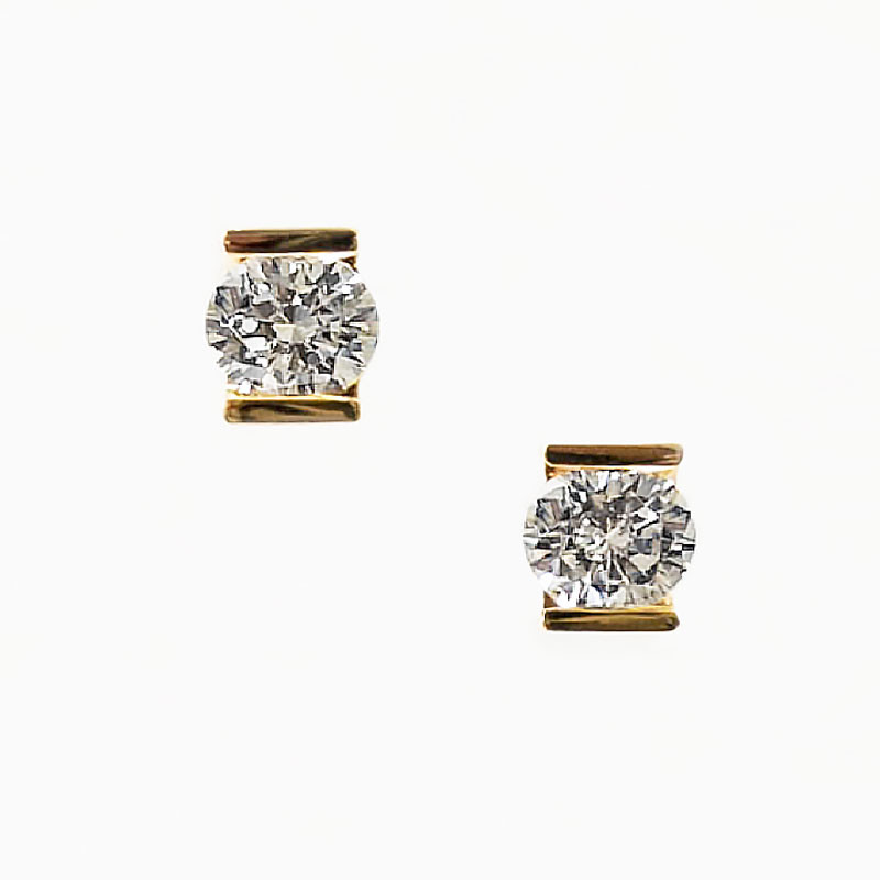 Floating diamond stud on sale earrings